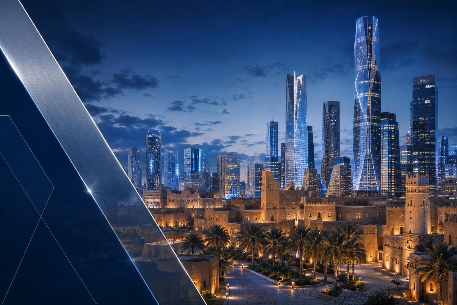 Riyadh skyline at night